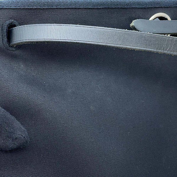 エルメス ショルダーバッグ エールバッグMM ブラック/シルバー金具 トワルオフィシェ/ボックスカーフ □C刻印 2way 黒