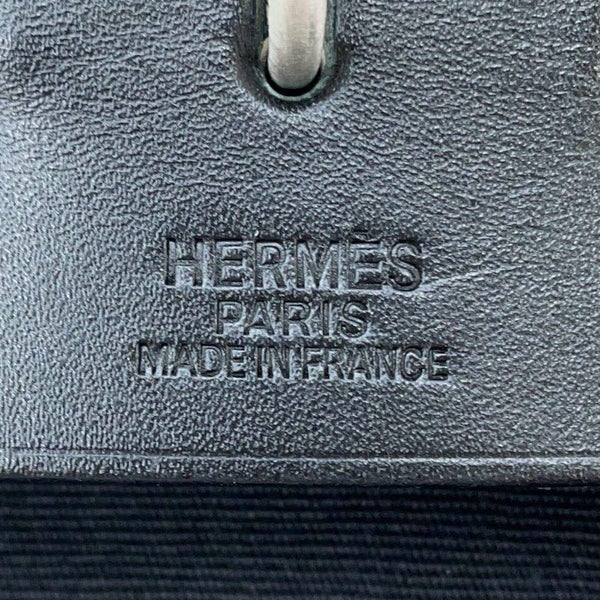 エルメス ショルダーバッグ エールバッグMM ブラック/シルバー金具 トワルオフィシェ/ボックスカーフ □C刻印 2way 黒