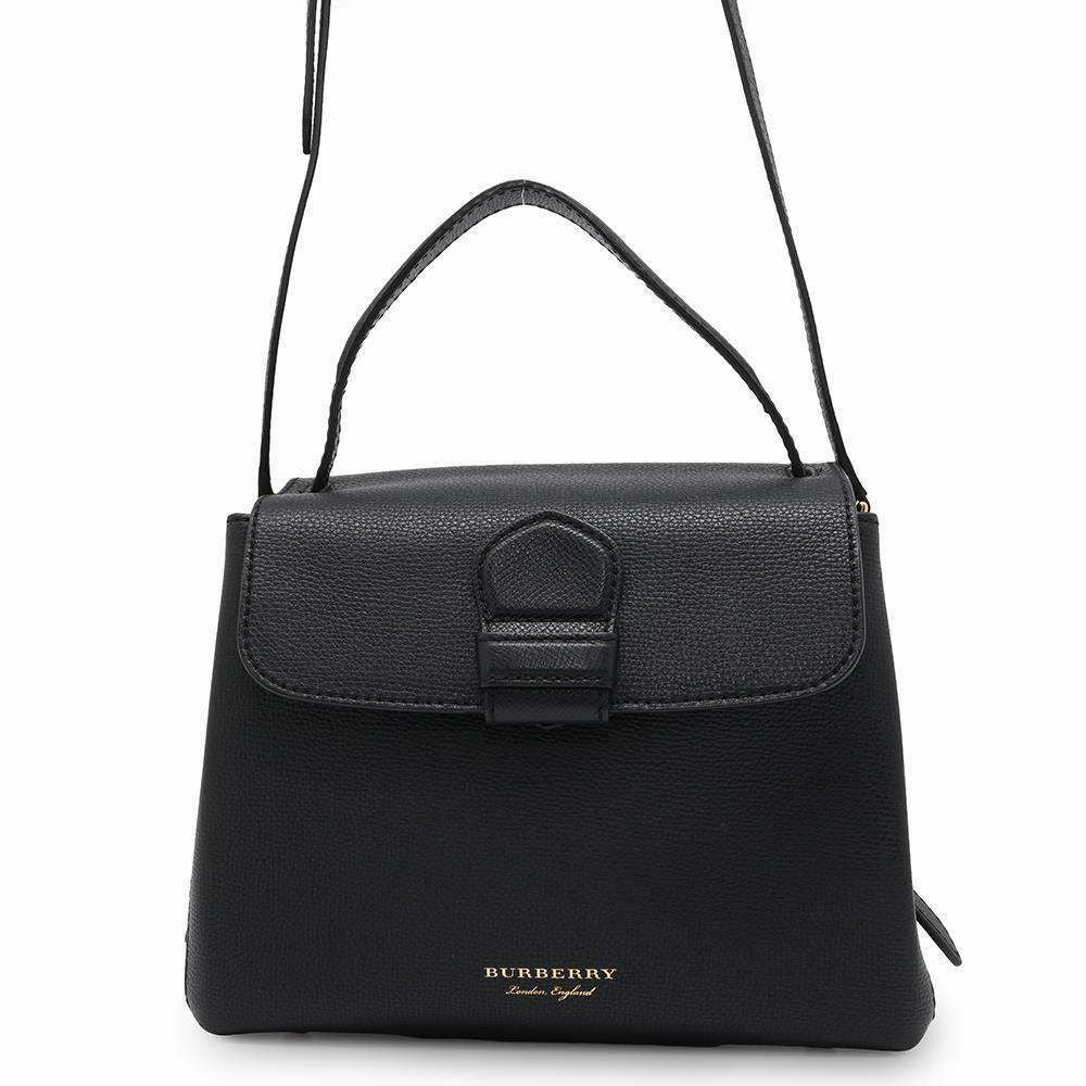 BURBERRY バーバリー ハンドバッグ レザー ブラック バーバリー黒のレザーハンドバッグ バーバリー ハンドバッグ キャン