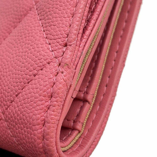 シャネル 二つ折り財布 ココマーク マトラッセ キャビアスキン AP3519 CHANEL 財布