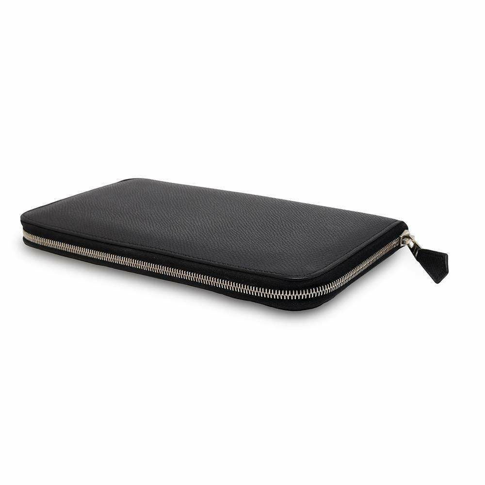エルメス 長財布 アザップロング シルクイン ブラック/シルバー金具
