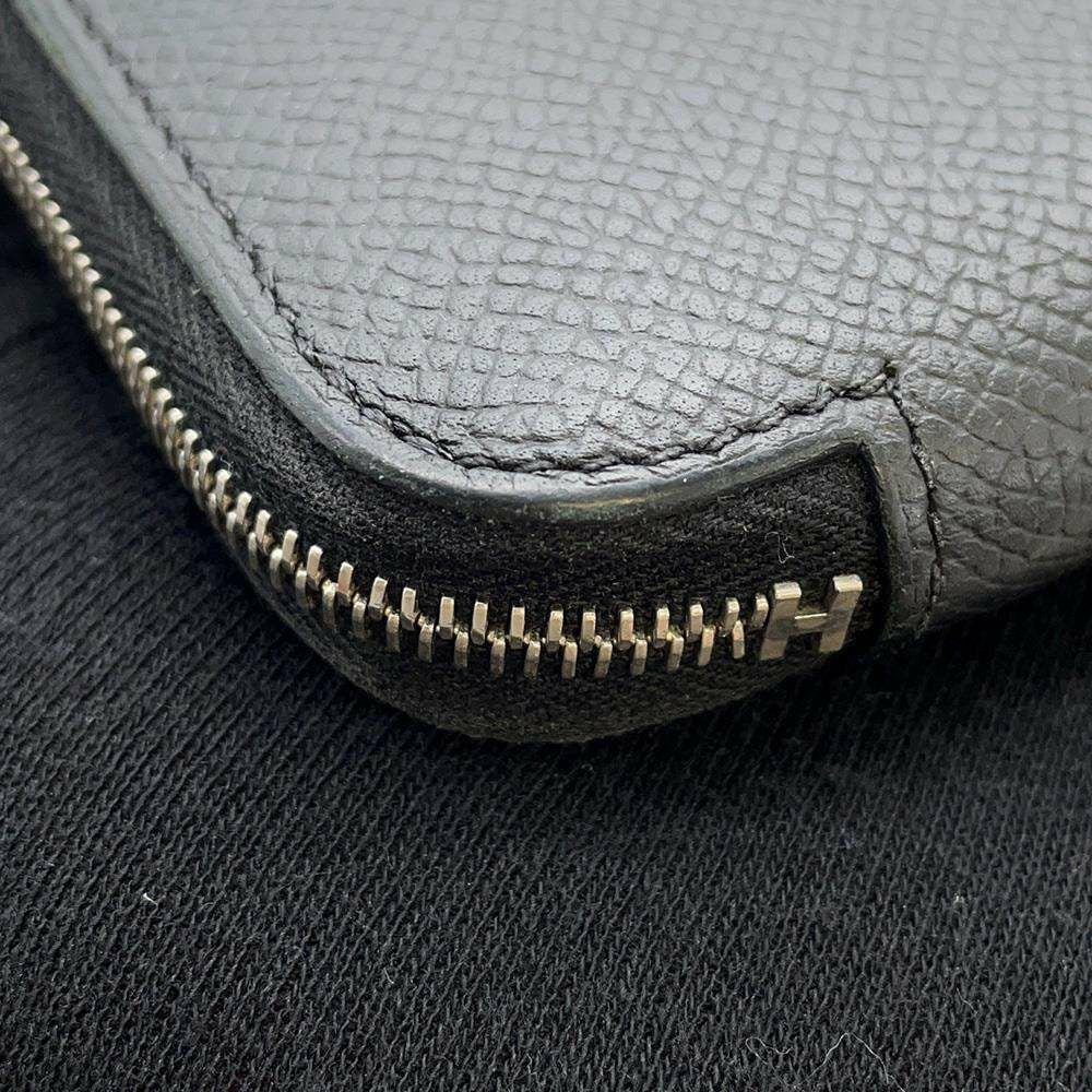 エルメス 長財布 アザップロング シルクイン ブラック/シルバー金具