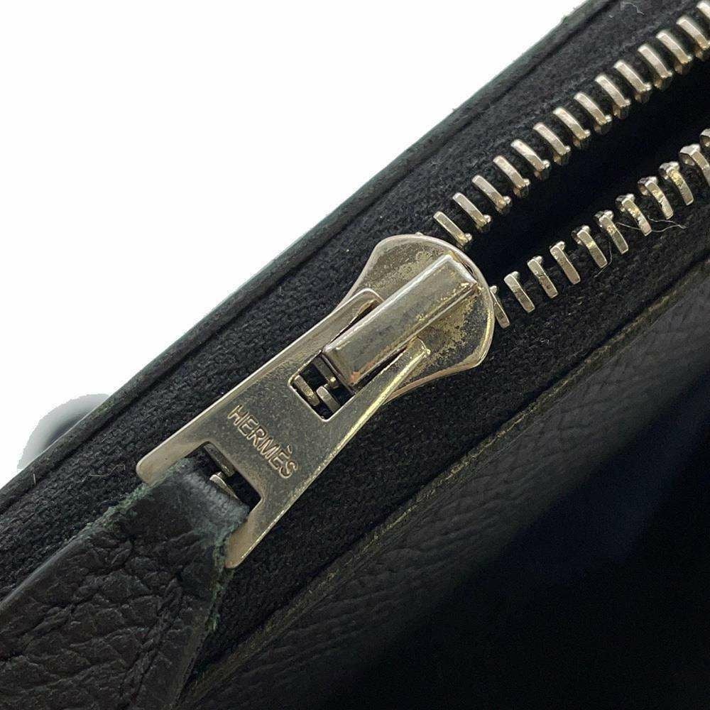 エルメス 長財布 アザップロング シルクイン ブラック/シルバー金具