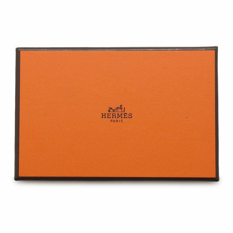 エルメス コインケース カルヴィ デュオ モーヴシルベストル/シルバー金具 シェブルミゾル U刻印 シェーブル