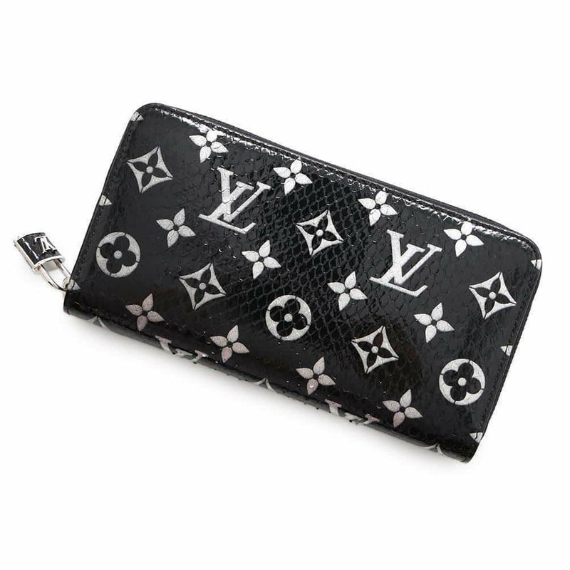 ルイヴィトン 長財布 モノグラム パイソン ジッピー・ウォレット N96955 LOUIS VUITTON 黒 ブラック