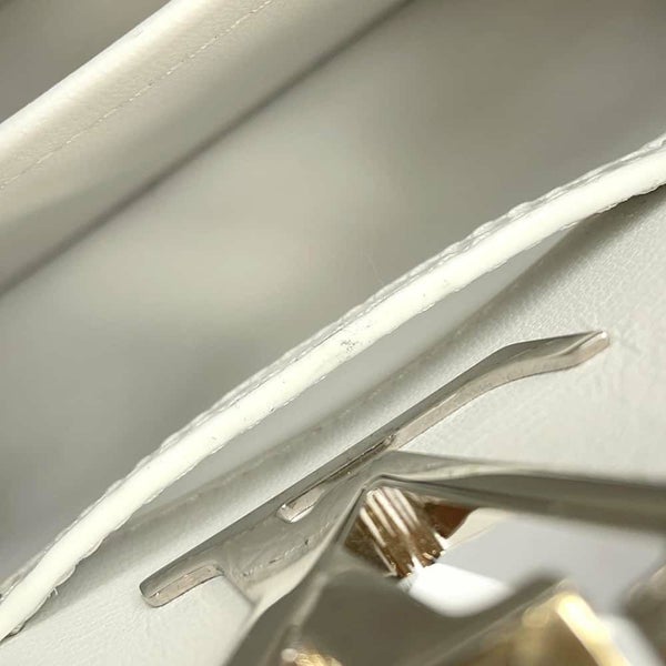 ルイヴィトン ハンドバッグ アリゲーター カプシーヌMINI N93701 LOUIS VUITTON 2wayショルダーバッグ 白 ホワイト