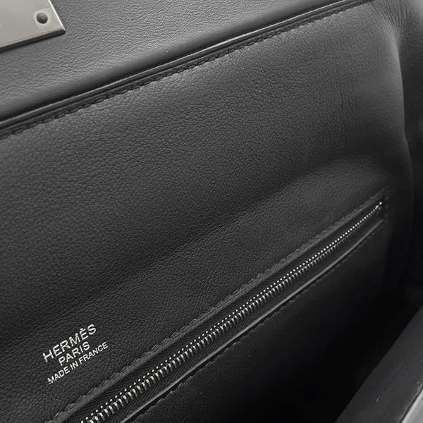 エルメス ハンドバッグ 24/24 35cm サック ヴァンキャトル ブラック/シルバー金具 トゴ/スイフト U刻印 黒