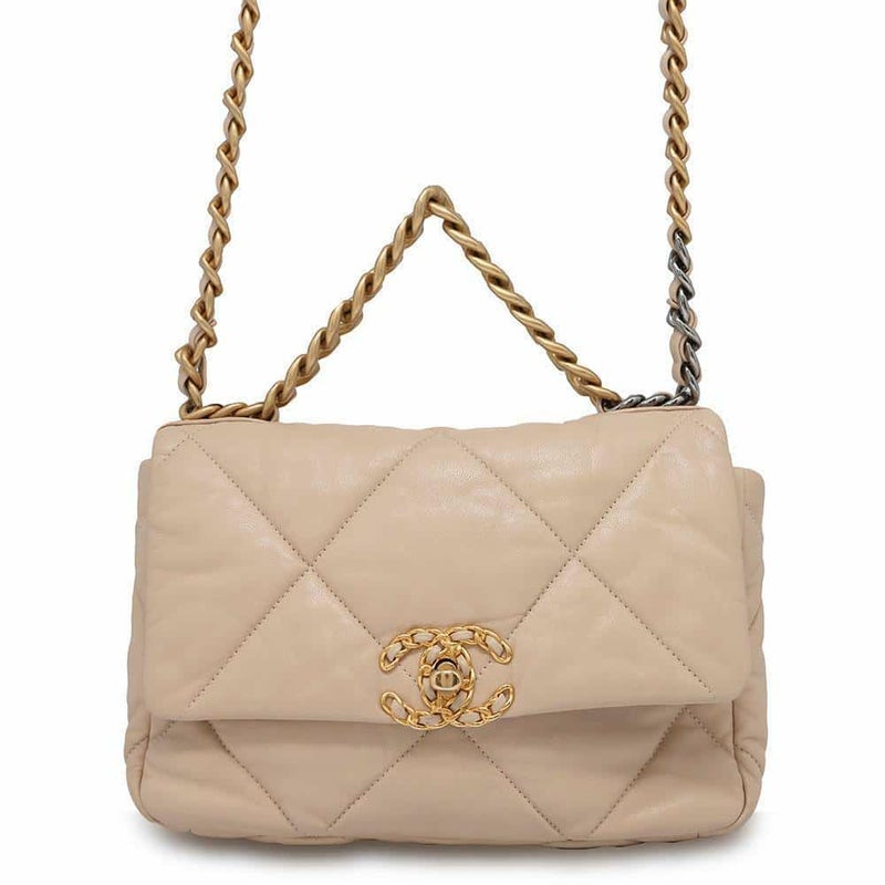 シャネル チェーンショルダーバッグ 19 フラップ ココマーク ラムスキン AS1160 CHANEL 2way