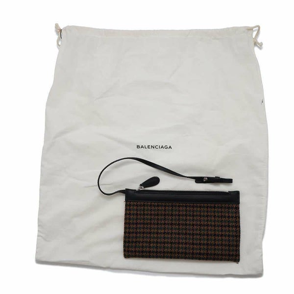 バレンシアガ トートバッグ ネイビーカバス S ウール 339933 BALENCIAGA スモールサイズ バッグ カバ 千鳥柄