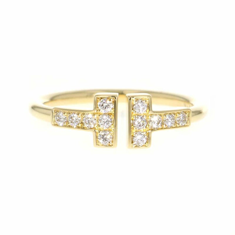 ティファニー リング Tワイヤー ダイヤモンド 計0.13ct K18YGイエローゴールド サイズ約9号 60147091 Tiffany&Co. 指輪