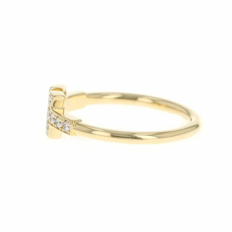 ティファニー リング Tワイヤー ダイヤモンド 計0.13ct K18YGイエローゴールド サイズ約9号 60147091 Tiffany&Co. 指輪
