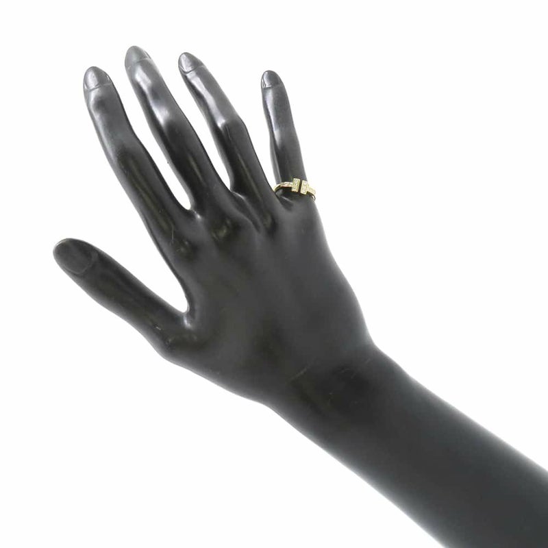 ティファニー リング Tワイヤー ダイヤモンド 計0.13ct K18YGイエローゴールド サイズ約9号 60147091 Tiffany&Co. 指輪