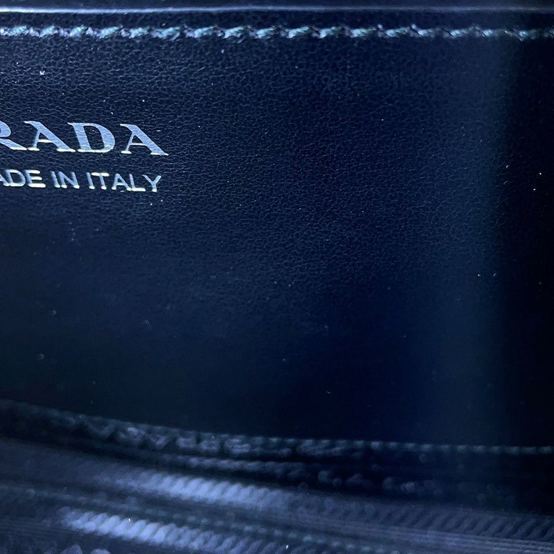 プラダ チェーンショルダーバッグ サフィアーノ ロゴ レザー 1BD127 PRADA 黒