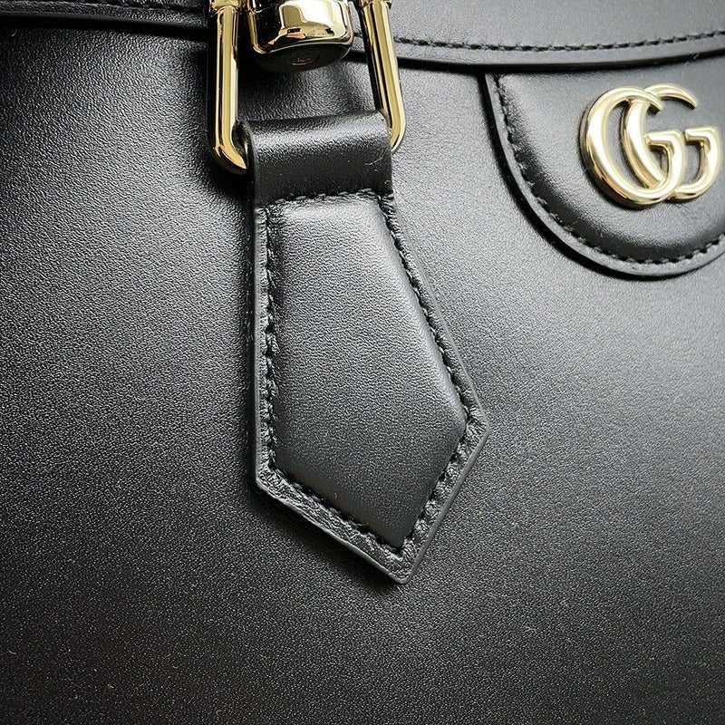 グッチ ハンドバッグ ダイアナ トートバッグ ミディアム バンブー レザー 832982 GUCCI 2way ショルダーバッグ 黒