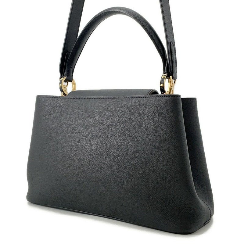 ルイヴィトン ハンドバッグ カーフレザー カプシーヌ スープルMM M14370 LOUIS VUITTON 2way ブラック 黒