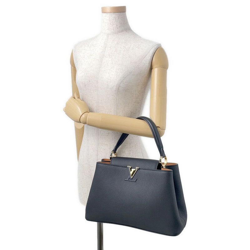ルイヴィトン ハンドバッグ カーフレザー カプシーヌ スープルMM M14370 LOUIS VUITTON 2way ブラック 黒