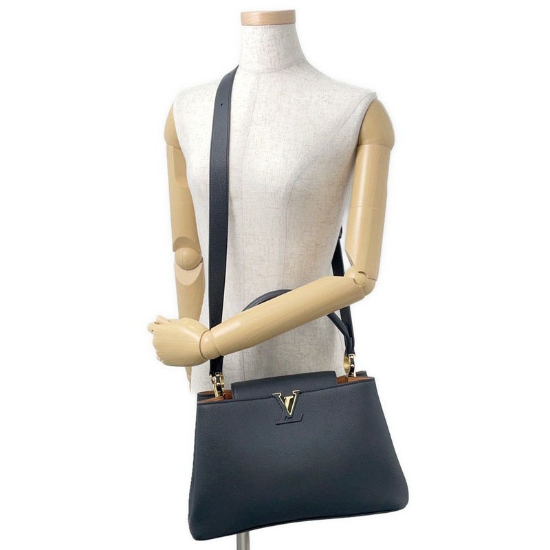 ルイヴィトン ハンドバッグ カーフレザー カプシーヌ スープルMM M14370 LOUIS VUITTON 2way ブラック 黒
