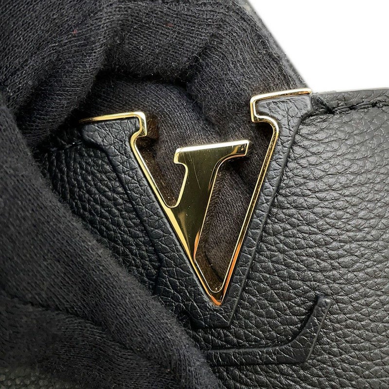 ルイヴィトン ハンドバッグ カーフレザー カプシーヌ スープルMM M14370 LOUIS VUITTON 2way ブラック 黒