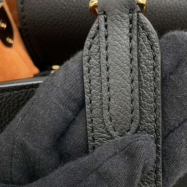 ルイヴィトン ハンドバッグ カーフレザー カプシーヌ スープルMM M14370 LOUIS VUITTON 2way ブラック 黒