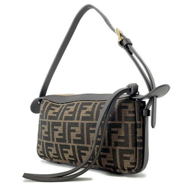 フェンディ ショルダーバッグ ズッカ シンプリー FFジャカード/レザー 8BS097 FENDI バッグ ワンショルダー