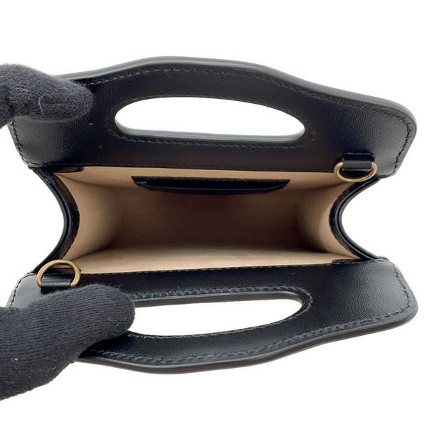 グッチ ショルダーバッグ GGマーモント ミニトップハンドルバッグ レザー 846312 GUCCI バッグ 黒