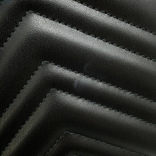 グッチ ショルダーバッグ GGマーモント ミニトップハンドルバッグ レザー 846312 GUCCI バッグ 黒