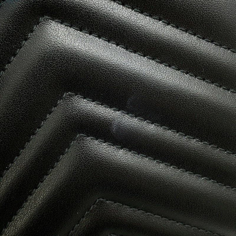 グッチ ショルダーバッグ GGマーモント ミニトップハンドルバッグ レザー 846312 GUCCI バッグ 黒