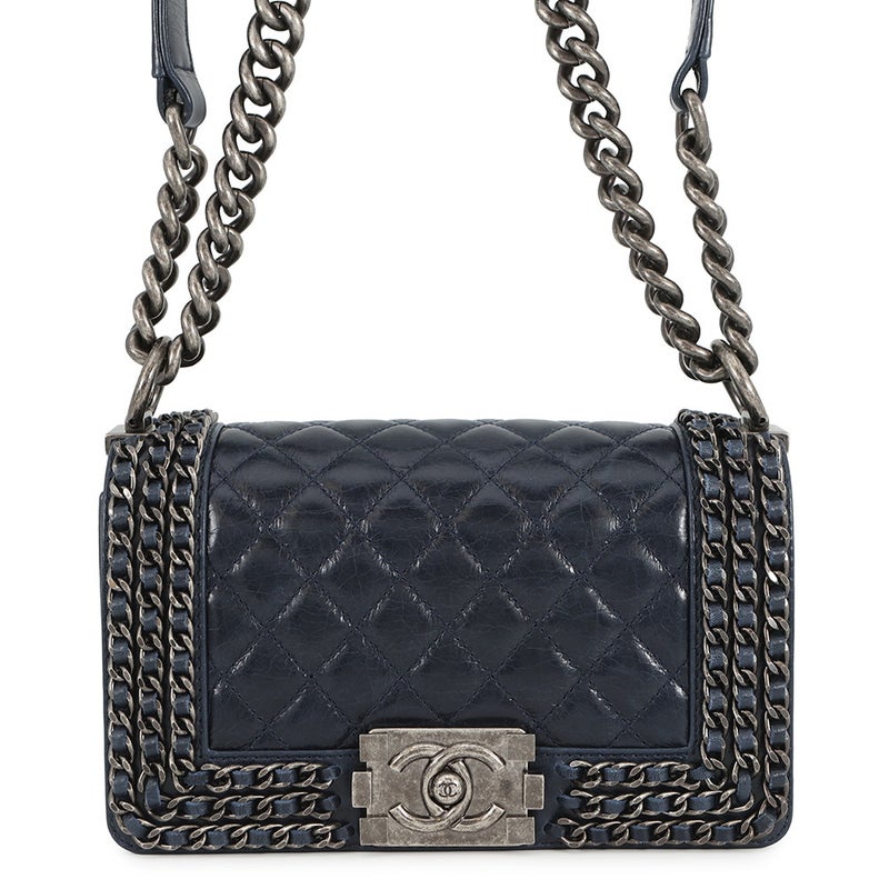 シャネル チェーンショルダーバッグ ボーイシャネル スモール マトラッセ ココマーク A67085 CHANEL