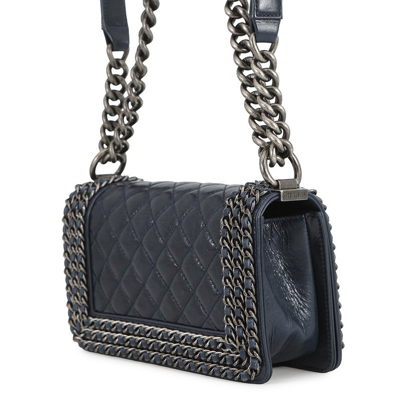 シャネル チェーンショルダーバッグ ボーイシャネル スモール マトラッセ ココマーク A67085 CHANEL