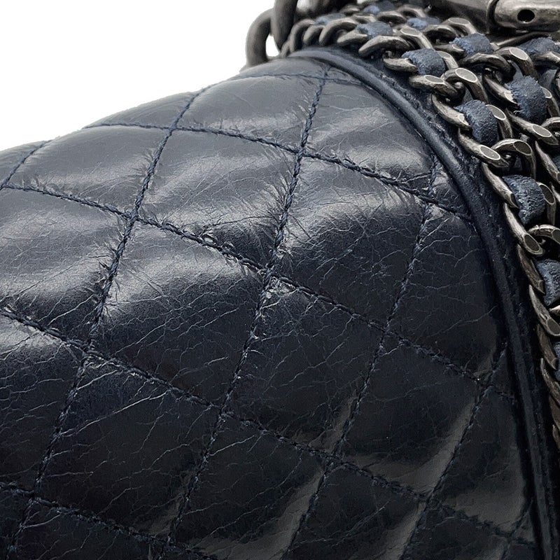 シャネル チェーンショルダーバッグ ボーイシャネル スモール マトラッセ ココマーク A67085 CHANEL