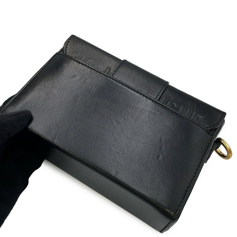 クリスチャン・ディオール ショルダーバッグ 30 Montaigne モンテーニュ レザー Christian Dior 黒