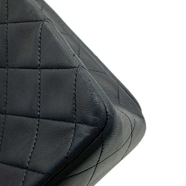 シャネル チェーンショルダーバッグ マトラッセ ココマーク フルフラップ ラムスキン A02500 CHANEL 黒