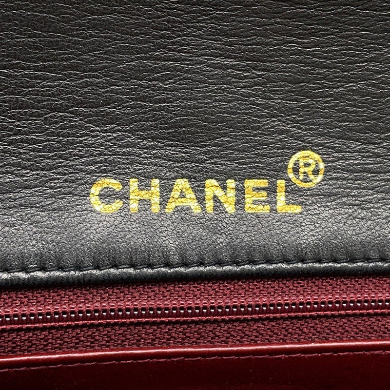 シャネル チェーンショルダーバッグ マトラッセ ココマーク フルフラップ ラムスキン A02500 CHANEL 黒