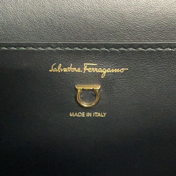 サルヴァトーレ・フェラガモ リュック ガンチーニ レザー Ferragamo 黒 バックパック バッグ
