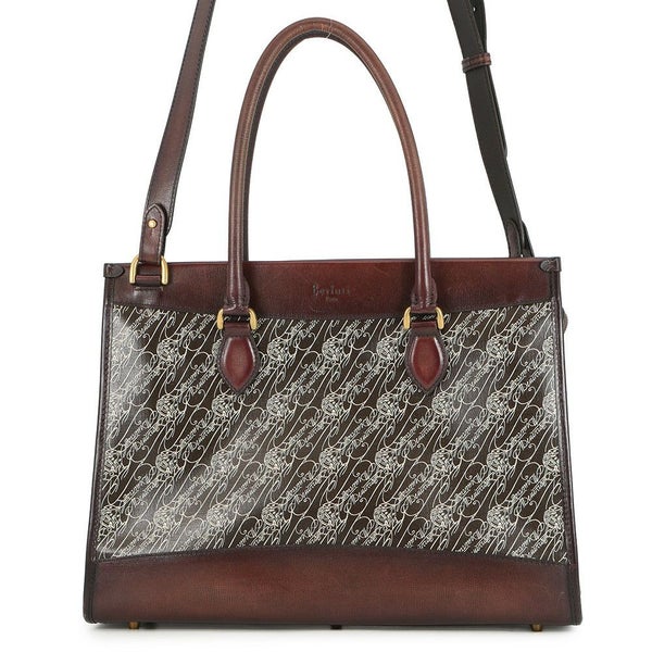 ベルルッティ トートバッグ カバ トワル マルブフ キャンバス レザー CABAS-T19 Berluti 2way