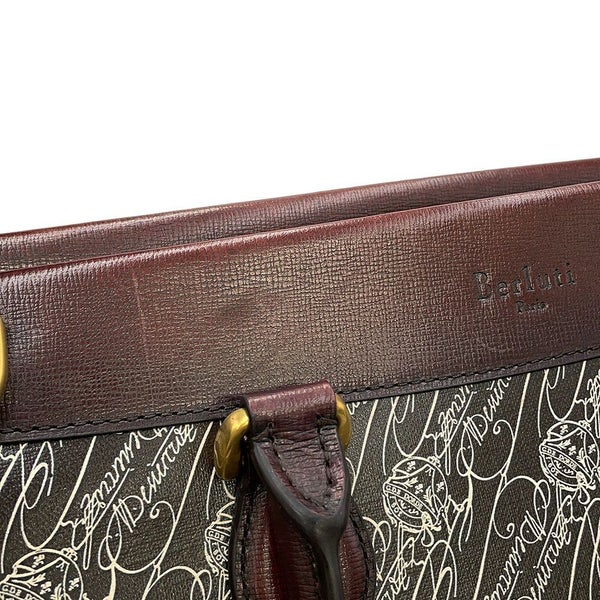 ベルルッティ トートバッグ カバ トワル マルブフ キャンバス レザー CABAS-T19 Berluti 2way