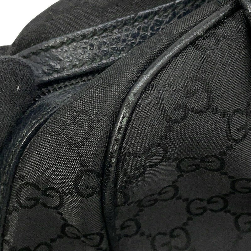 グッチ ハンドバッグ シェリーライン GGナイロン/レザー 772053 GUCCI 黒 アウトレット品