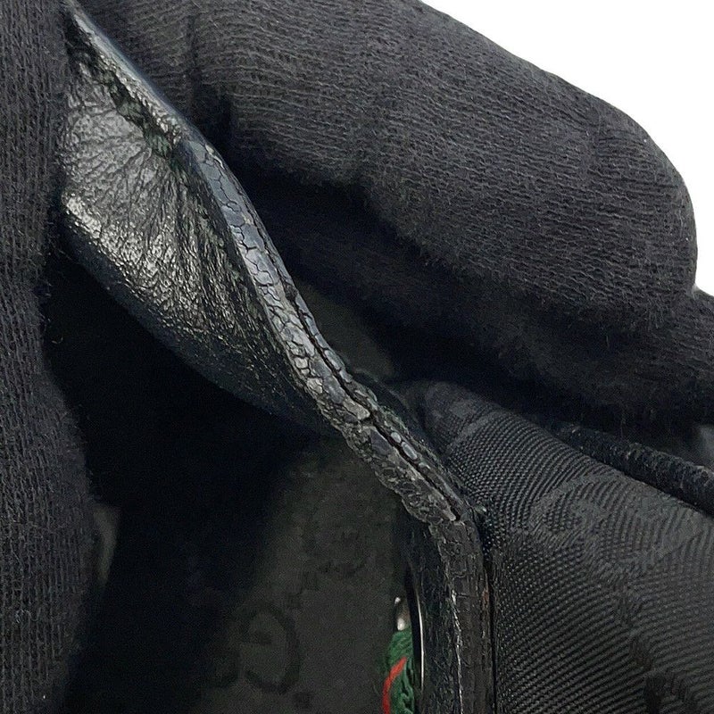 グッチ ハンドバッグ シェリーライン GGナイロン/レザー 772053 GUCCI 黒 アウトレット品