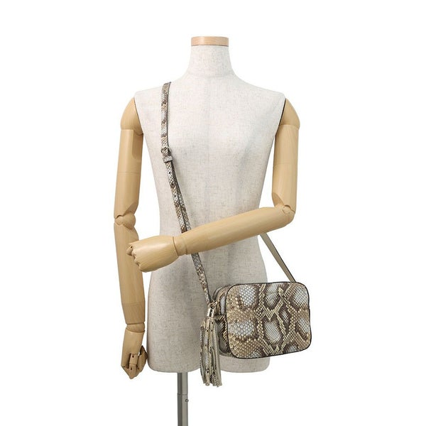 グッチ ショルダーバッグ ソーホー ディスコバッグ パイソン 308364 GUCCI フリンジ タッセル インターロッキングG