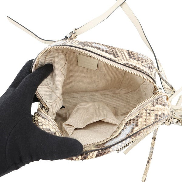 グッチ ショルダーバッグ ソーホー ディスコバッグ パイソン 308364 GUCCI フリンジ タッセル インターロッキングG