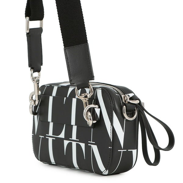 ヴァレンティノ・ガラヴァーニ ショルダーバッグ VLTNロゴ VALENTINO 2wayボディバッグ 黒