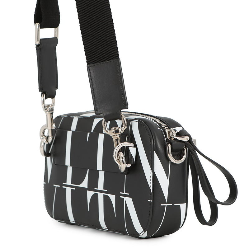ヴァレンティノ・ガラヴァーニ ショルダーバッグ VLTNロゴ VALENTINO 2wayボディバッグ 黒