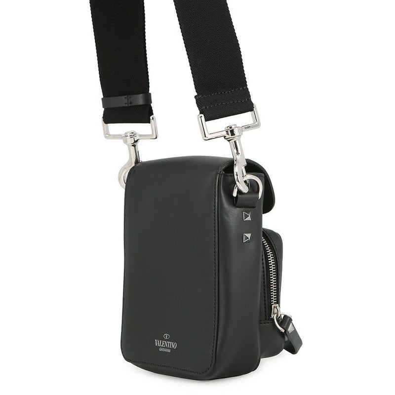 ヴァレンティノ・ガラヴァーニ ショルダーバッグ VLTNロゴ レザー VALENTINO 黒