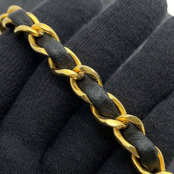 シャネル チェーンショルダーバッグ マトラッセ ココマーク フルフラップ ラムスキン A02500 CHANEL 黒