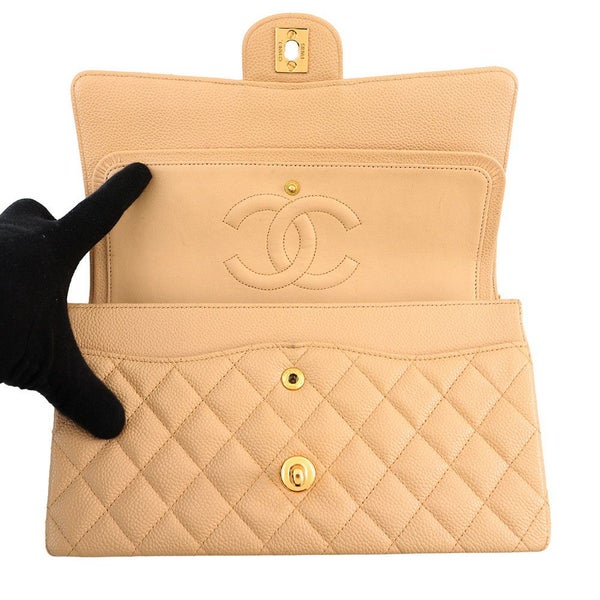 シャネル チェーンショルダーバッグ マトラッセ25 ココマーク ダブルチェーン キャビアスキン A01112 CHANEL