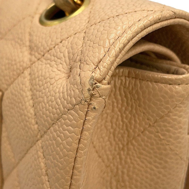 シャネル チェーンショルダーバッグ マトラッセ25 ココマーク ダブルチェーン キャビアスキン A01112 CHANEL