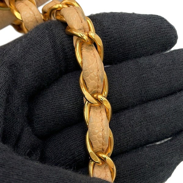 シャネル チェーンショルダーバッグ マトラッセ25 ココマーク ダブルチェーン キャビアスキン A01112 CHANEL