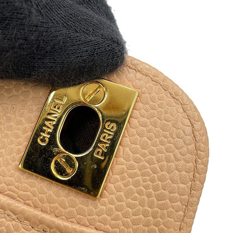 シャネル チェーンショルダーバッグ マトラッセ25 ココマーク ダブルチェーン キャビアスキン A01112 CHANEL