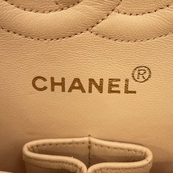 シャネル チェーンショルダーバッグ マトラッセ25 ココマーク ダブルチェーン キャビアスキン A01112 CHANEL