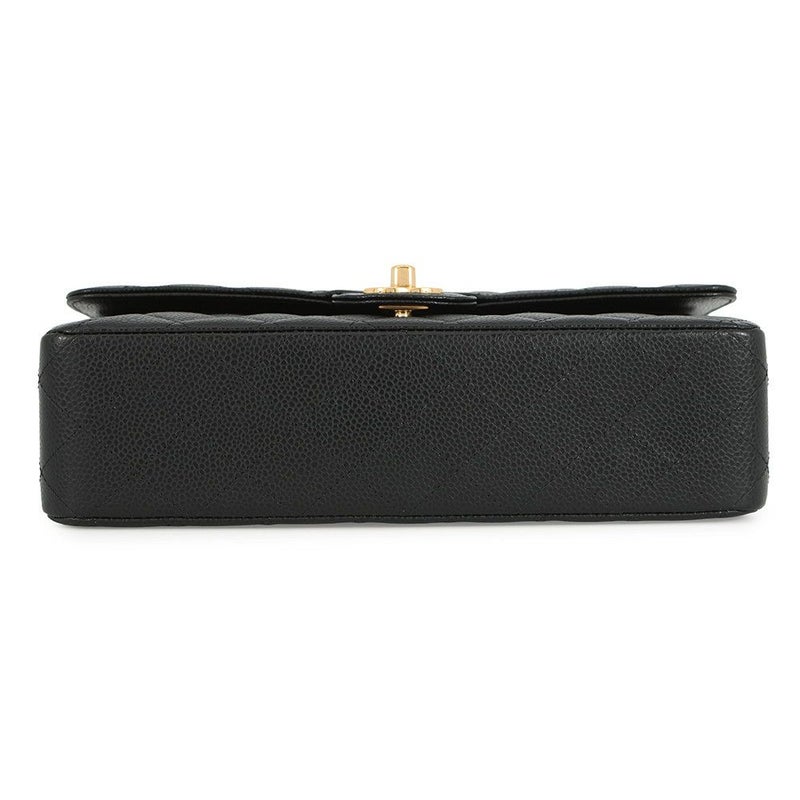 シャネル チェーンショルダーバッグ マトラッセ25 ココマーク ダブルチェーン キャビアスキン A01112 CHANEL 黒